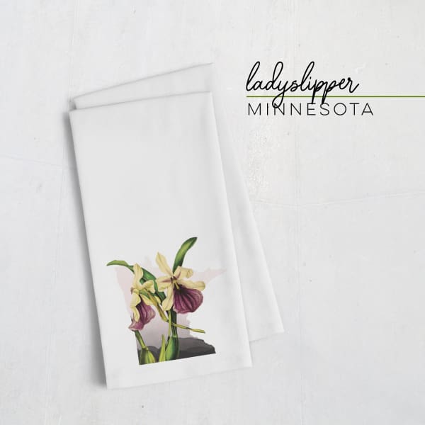 Minnesota Ladyslipper | State Flower Series - Tea Towel - State Flower