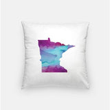 Minnesota state watercolor - 5x7 Unframed Print / Purple + Blue - State Watercolor