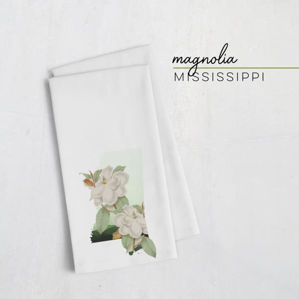 Mississippi Magnolia | State Flower Series - Tea Towel - State Flower