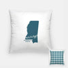 Mississippi State Song - Pillow | Square / Teal - State Song