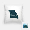 Missouri ’home’ state silhouette - Pillow | Square / DarkSlateGray - Home Silhouette