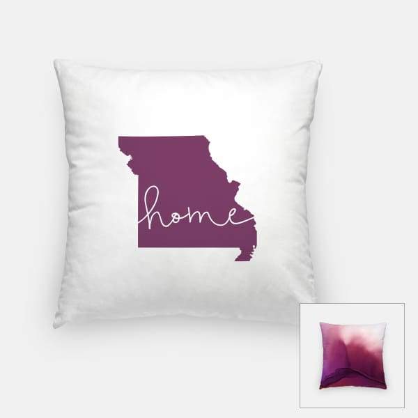 Missouri ’home’ state silhouette - Pillow | Square / Purple - Home Silhouette
