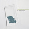 Missouri ’home’ state silhouette - Tea Towel / DarkSlateGray - Home Silhouette