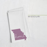 Missouri ’home’ state silhouette - Tea Towel / Purple - Home Silhouette
