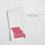 Missouri ’home’ state silhouette - Tea Towel / Red - Home Silhouette