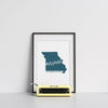 Missouri State Song - 5x7 Unframed Print / Teal - State Song
