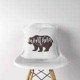 Montana Grizzly Bear - Pillow | Square - State Animal