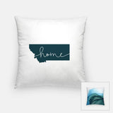 Montana ’home’ state silhouette - Pillow | Square / DarkSlateGray - Home Silhouette