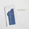Montana ’home’ state silhouette - Tea Towel / Blue - Home Silhouette