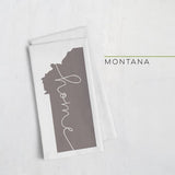 Montana ’home’ state silhouette - Tea Towel / Brown - Home Silhouette