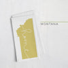 Montana ’home’ state silhouette - Tea Towel / GoldenRod - Home Silhouette