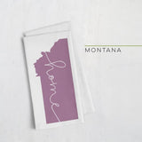 Montana ’home’ state silhouette - Tea Towel / Purple - Home Silhouette