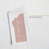 Montana ’home’ state silhouette - Tea Towel / RosyBrown - Home Silhouette