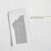 Montana ’home’ state silhouette - Tea Towel / Silver - Home Silhouette