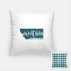Montana State Song - Pillow | Square / Teal - State Song