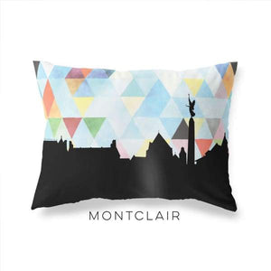 Montclair New Jersey geometric skyline - Pillow | Lumbar / LightSkyBlue - Geometric Skyline