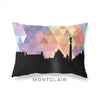 Montclair New Jersey geometric skyline - Pillow | Lumbar / RebeccaPurple - Geometric Skyline