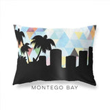 Montego Bay Jamaica geometric skyline - Pillow | Lumbar / LightSkyBlue - Geometric Skyline