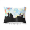 Montevideo Uruguay geometric skyline - Pillow | Lumbar / LightSkyBlue - Geometric Skyline