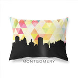 Montgomery Alabama geometric skyline - Pillow | Lumbar / Yellow - Geometric Skyline