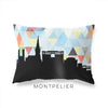 Montpelier France geometric skyline - Pillow | Lumbar / LightSkyBlue - Geometric Skyline