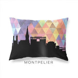 Montpelier France geometric skyline - Pillow | Lumbar / RebeccaPurple - Geometric Skyline