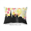 Montpelier France geometric skyline - Pillow | Lumbar / Yellow - Geometric Skyline