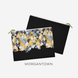 Morgantown West Virginia geometric skyline - Pouch | Small / LightSkyBlue - Geometric Skyline