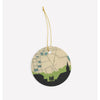 Morristown New Jersey city skyline with vintage Morristown map - Ornament - City Map Skyline