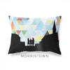 Morristown New Jersey geometric skyline - Pillow | Lumbar / LightSkyBlue - Geometric Skyline