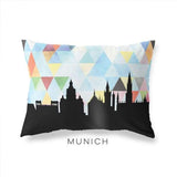 Munich Germany geometric skyline - Pillow | Lumbar / LightSkyBlue - Geometric Skyline