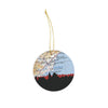 Murcia city skyline with vintage Murcia map - Ornament - City Map Skyline
