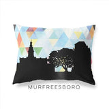 Murfreesboro Tennessee geometric skyline - Pillow | Lumbar / LightSkyBlue - Geometric Skyline