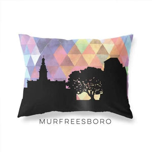 Murfreesboro Tennessee geometric skyline - Pillow | Lumbar / RebeccaPurple - Geometric Skyline