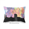 Murmansk Russia geometric skyline - Pillow | Lumbar / RebeccaPurple - Geometric Skyline