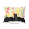 Murmansk Russia geometric skyline - Pillow | Lumbar / Yellow - Geometric Skyline