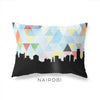 Nairobi Kenya geometric skyline - Pillow | Lumbar / LightSkyBlue - Geometric Skyline