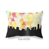 Nairobi Kenya geometric skyline - Pillow | Lumbar / Yellow - Geometric Skyline