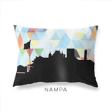 Nampa Idaho geometric skyline - Pillow | Lumbar / LightSkyBlue - Geometric Skyline