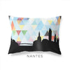 Nantes France geometric skyline - Pillow | Lumbar / LightSkyBlue - Geometric Skyline