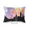Nantes France geometric skyline - Pillow | Lumbar / RebeccaPurple - Geometric Skyline