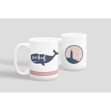 Nantucket Collection | Pink and blue lighthouse mug - Mugs