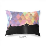Napa California geometric skyline - Pillow | Lumbar / RebeccaPurple - Geometric Skyline