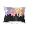 Naples Italy geometric skyline - Pillow | Lumbar / RebeccaPurple - Geometric Skyline