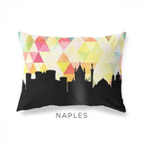 Naples Italy geometric skyline - Pillow | Lumbar / Yellow - Geometric Skyline