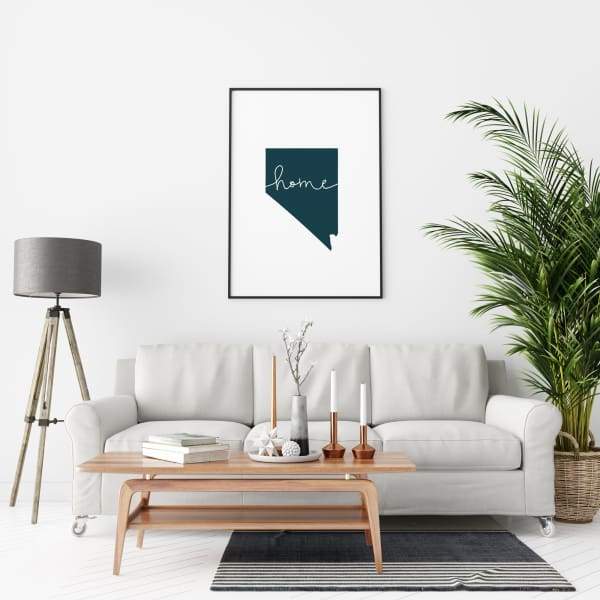 Nevada ’home’ state silhouette - 5x7 Unframed Print / DarkSlateGray - Home Silhouette