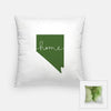 Nevada ’home’ state silhouette - Pillow | Square / DarkGreen - Home Silhouette