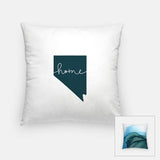 Nevada ’home’ state silhouette - Pillow | Square / DarkSlateGray - Home Silhouette