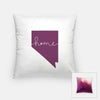 Nevada ’home’ state silhouette - Pillow | Square / Purple - Home Silhouette