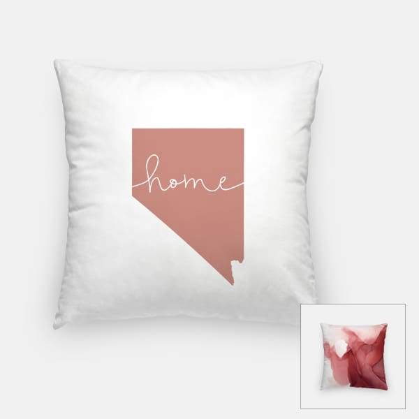 Nevada ’home’ state silhouette - Pillow | Square / RosyBrown - Home Silhouette